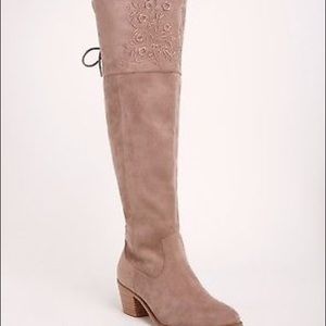 New in box, Torrid over the knee embroidered boots